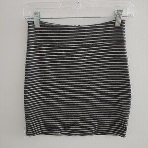 BDG Skirt Pencil Mini Short Stripe Women Zip Stretch Cute Sexy Bodycon Small